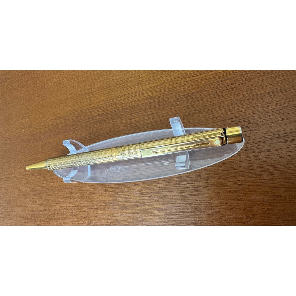 Vintage Sheaffer Targa 1007 Gold Electroplated White Dot Ballpoint Pen